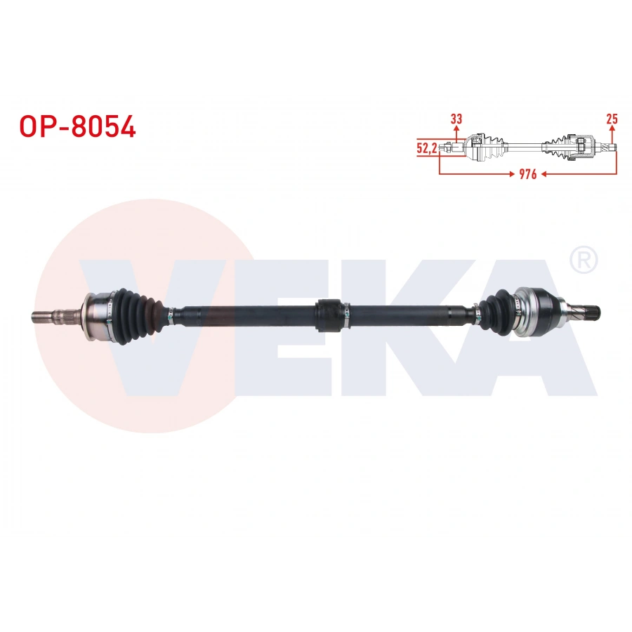 KOMPLE AKS SAG UZUNLUK 976mm OPEL ASTRA K 1.4 TURBO M/T 2015-