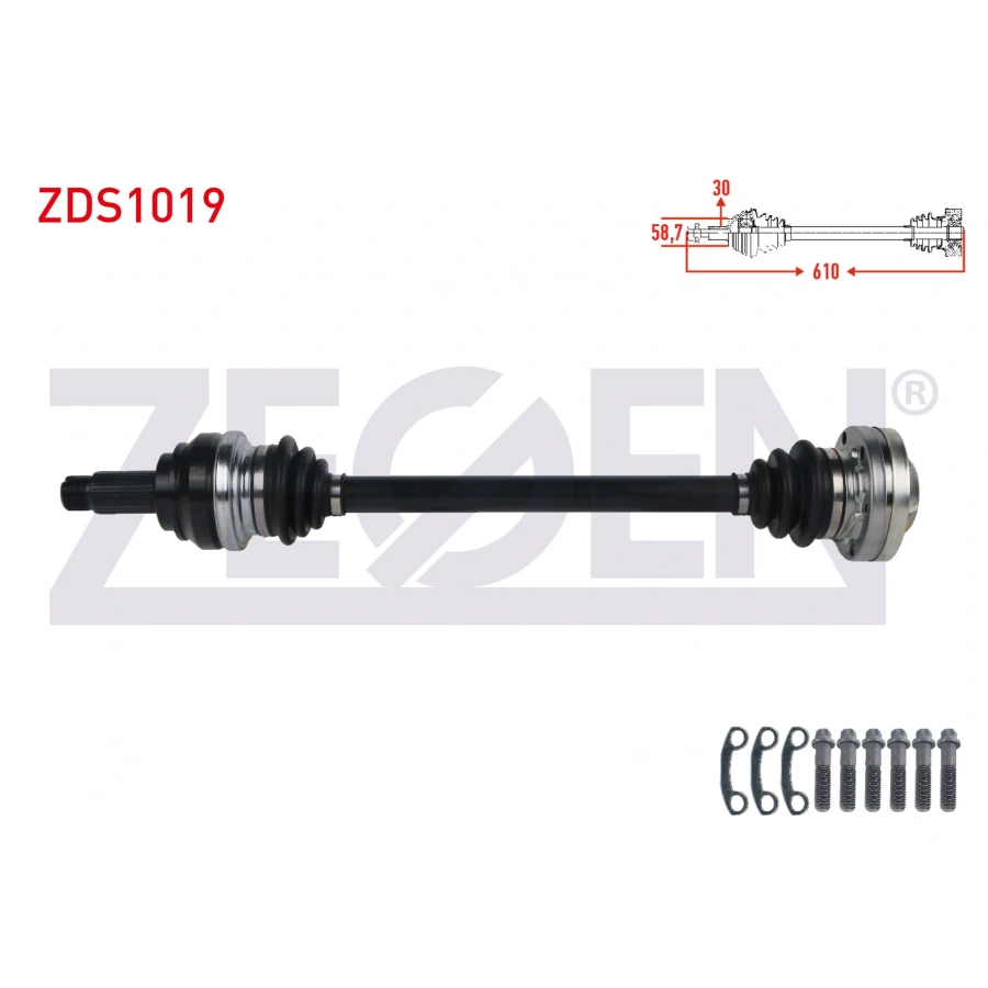 KOMPLE AKS SOL ARKA UZUNLUK 610mm BMW 320 D (E90) 2005-2011