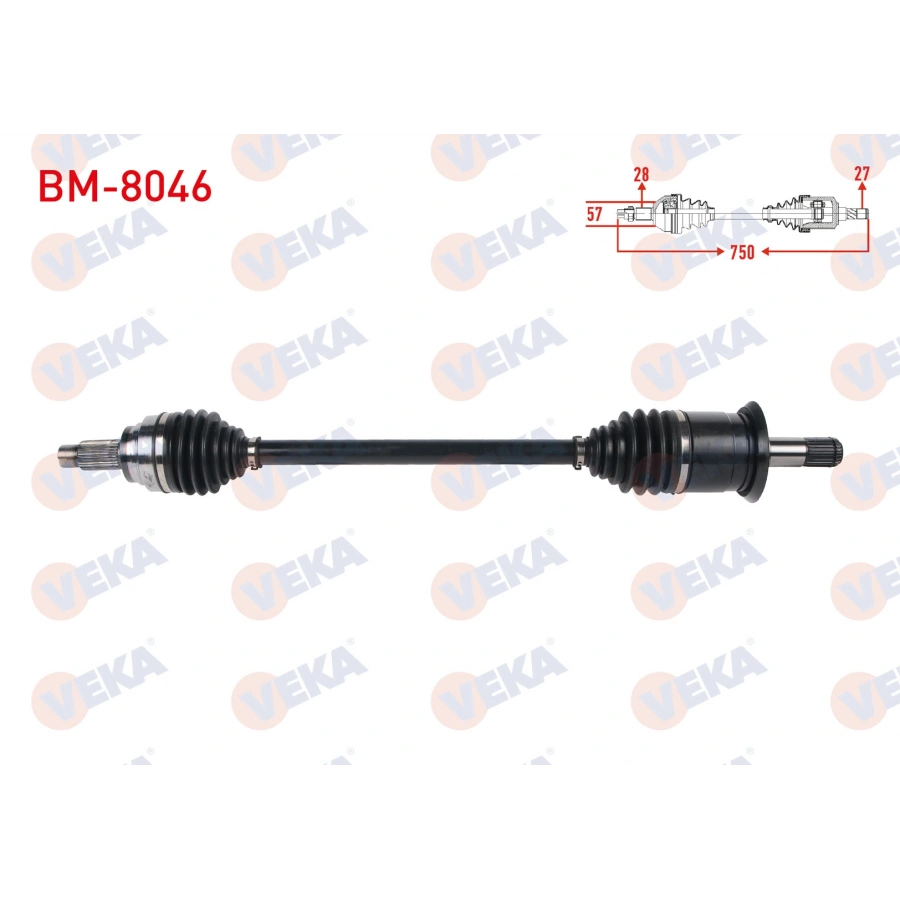 KOMPLE AKS SOL ARKA UZUNLUK 750 mm BMW 1 SERISI (F20,F21) 116 i - 118 i - 120 i 2010-/ 3 SERISI (F30) 316 i - 318 i - 320 i - 320i xDrive 2011-/ 4 SERISI (F32) 418 i 2013-