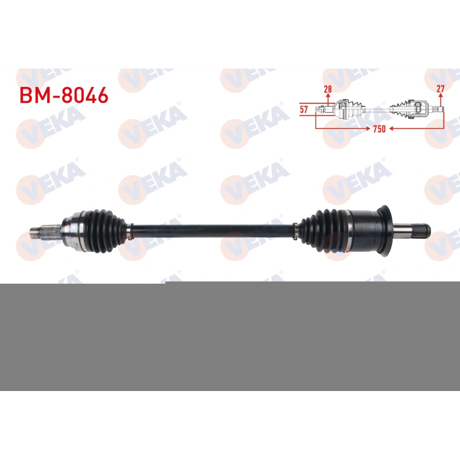 KOMPLE AKS SOL ARKA UZUNLUK 750 mm BMW 1 SERISI (F20,F21) 116 i - 118 i - 120 i 2010-/ 3 SERISI (F30) 316 i - 318 i - 320 i - 320i xDrive 2011-/ 4 SERISI (F32) 418 i 2013-