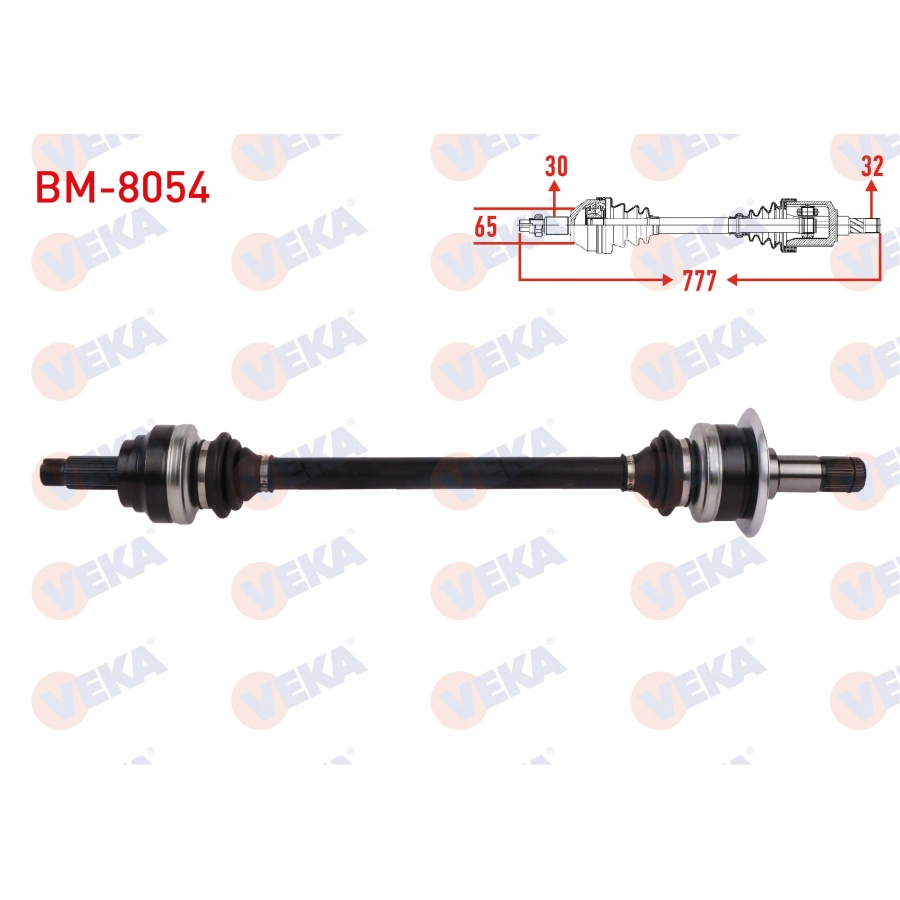 KOMPLE AKS SOL ARKA UZUNLUK 777mm BMW 5 GRAN TURISMO (F07) 530 D - 535 D X-DRIVE 8 A-T 2009-2017 / 7 (F01,F02,F03,F04) 730 - 735 -740 D X-DRIVE 8 A-T 2009-2017