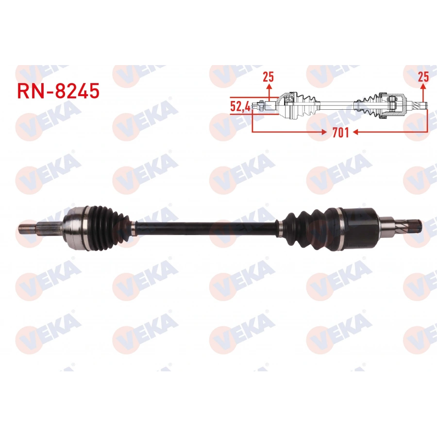 KOMPLE AKS SOL ON 701mm RENAULT MEGANE IV 1.6 16v A-T CVT 2016-