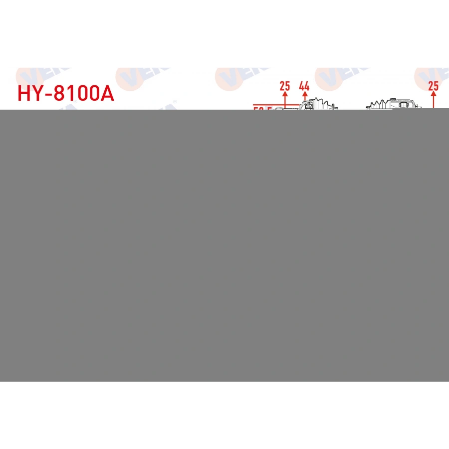 KOMPLE AKS SOL ON ABSLI 44 DIS UZUNLUK 625mm HYUNDAI ACCENT II 1.3 A-T 2000-2005 / ACCENT SEDAN 1.5 A-T 1994-2000