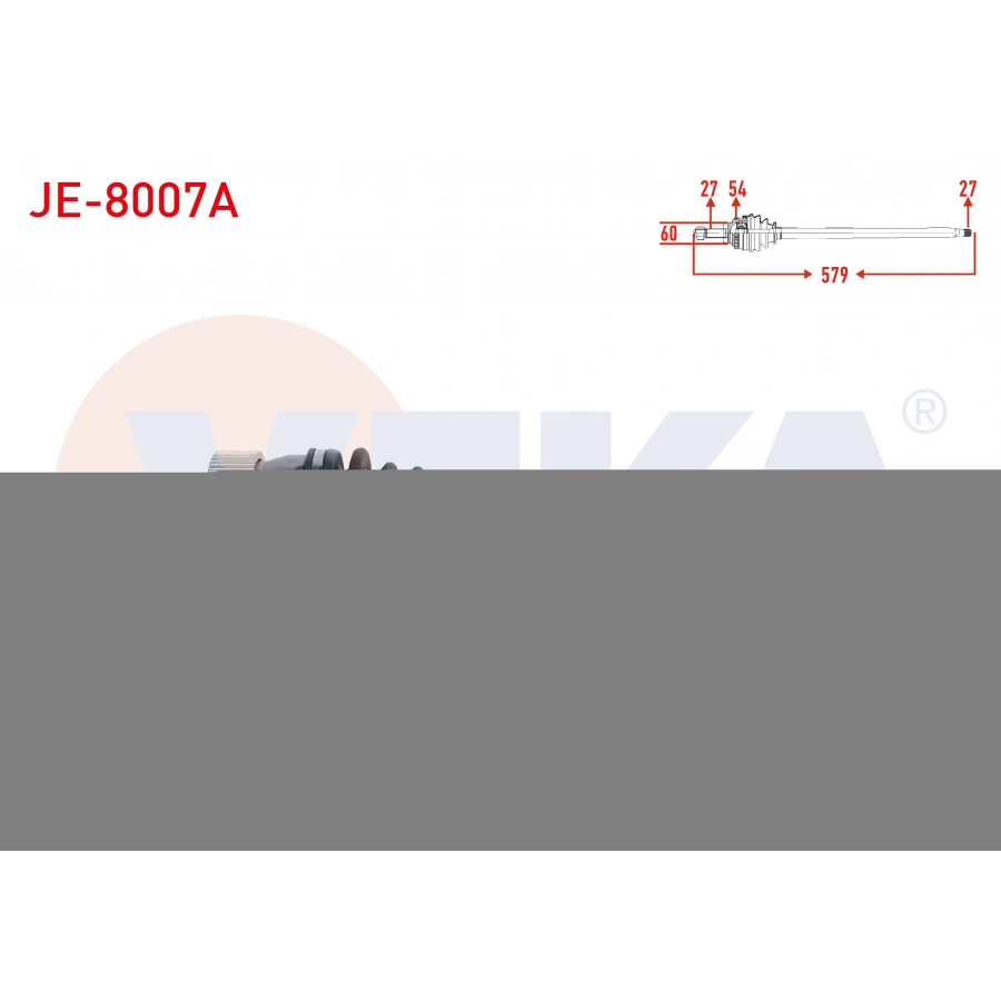 KOMPLE AKS SOL ON ABSLI 54 DIS UZUNLUK 579mm JEEP CHEROKEE (XJ) 2.5 TD - 4.0i 84-01 / GRAND CHEROKEE I (ZJ) 4.0 - 5.2 91-99 / WRANGLER I (YJ,SJ) 2.5 - 4.0 86-96 / WRANGLER II (TJ) 2.5 - 4.0 96-08