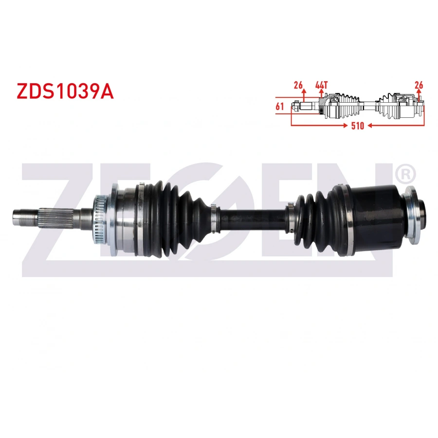 KOMPLE AKS SOL ON ABSLI UZUNLUK 510mm FORD RANGER 2.5 TDCI 4X4 1997-2006