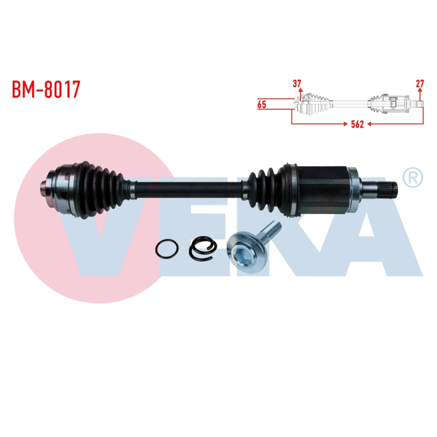 KOMPLE AKS SOL ON BMW 5 SERISI (F10) 525 D X-DRIVE A-T UZUNLUK 562 mm 2010-