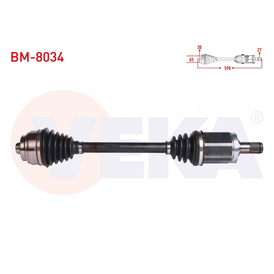 KOMPLE AKS SOL ON BMW X3 (F25) 2.0 D XDRIVE A-T/M-T UZUNLUK 590 mm 2010-