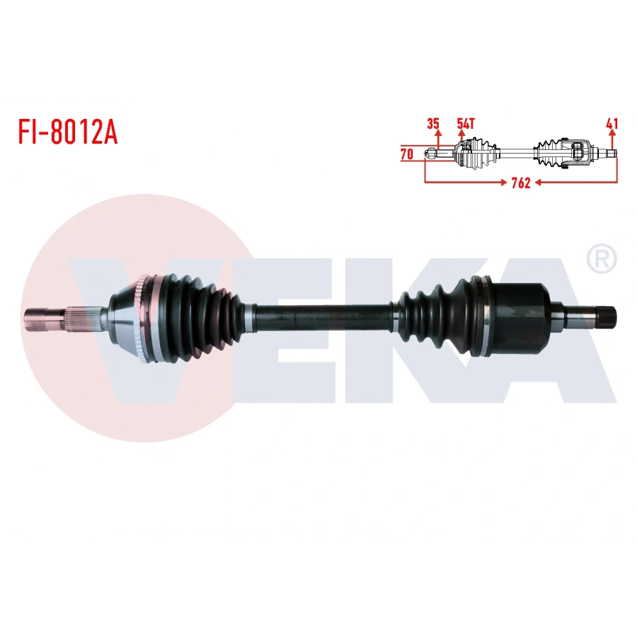 KOMPLE AKS SOL ON FIAT DUCATO (230) 2.5 D 18q ABSLI 54 DIS UZUNLUK 762mm 1994-2002