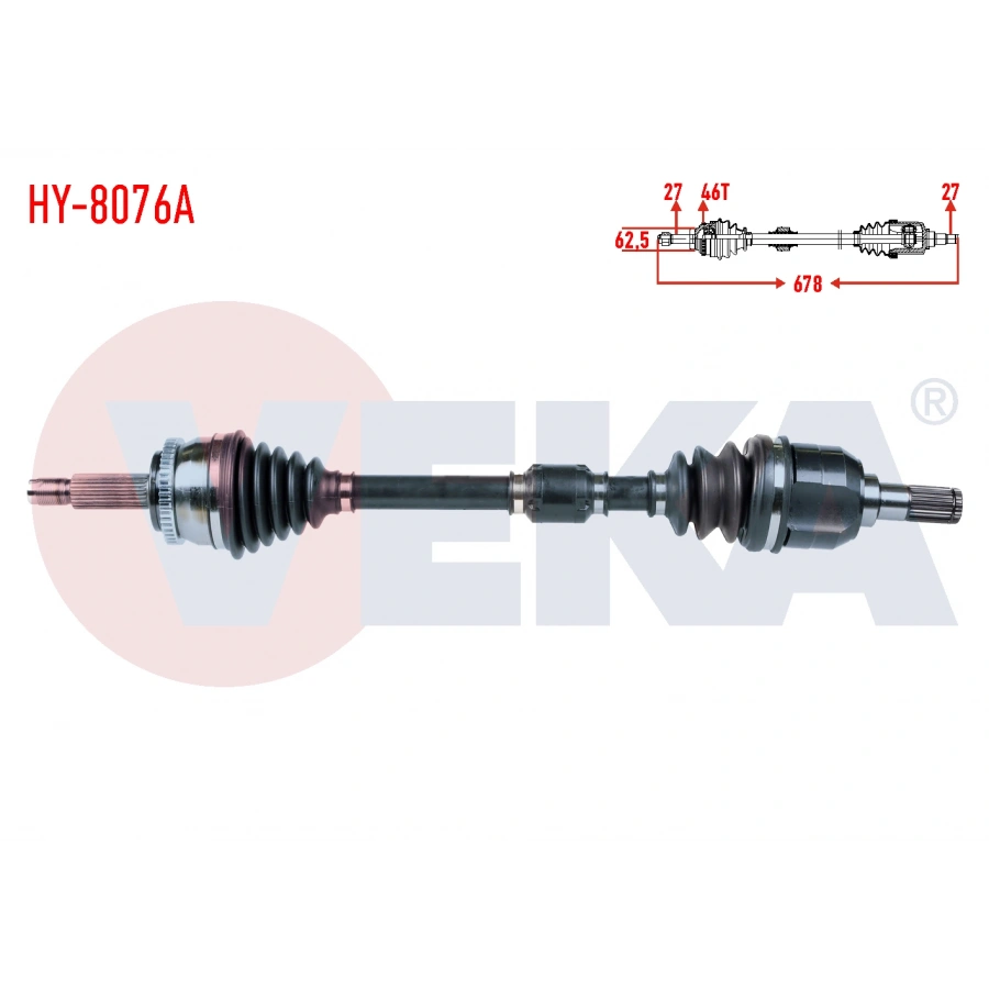 KOMPLE AKS SOL ON HYUNDAI I30 1.6 CRDI ABSLI 46 DIS M-T UZUNLUK 678mm 2011-