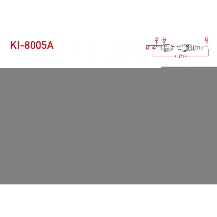 KOMPLE AKS SOL ON KIA CEED 1.6 CRDI ABSLI 46 DIS A-T UZUNLUK 671mm 2006-2012