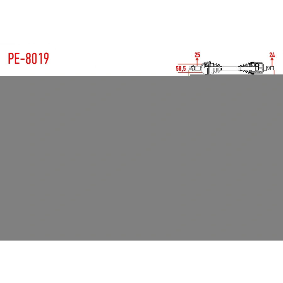 KOMPLE AKS SOL ON PEUGEOT 307 (3A/C) 1.4 HDI BE SANZUMAN UZUNLUK 630mm 2000-2007