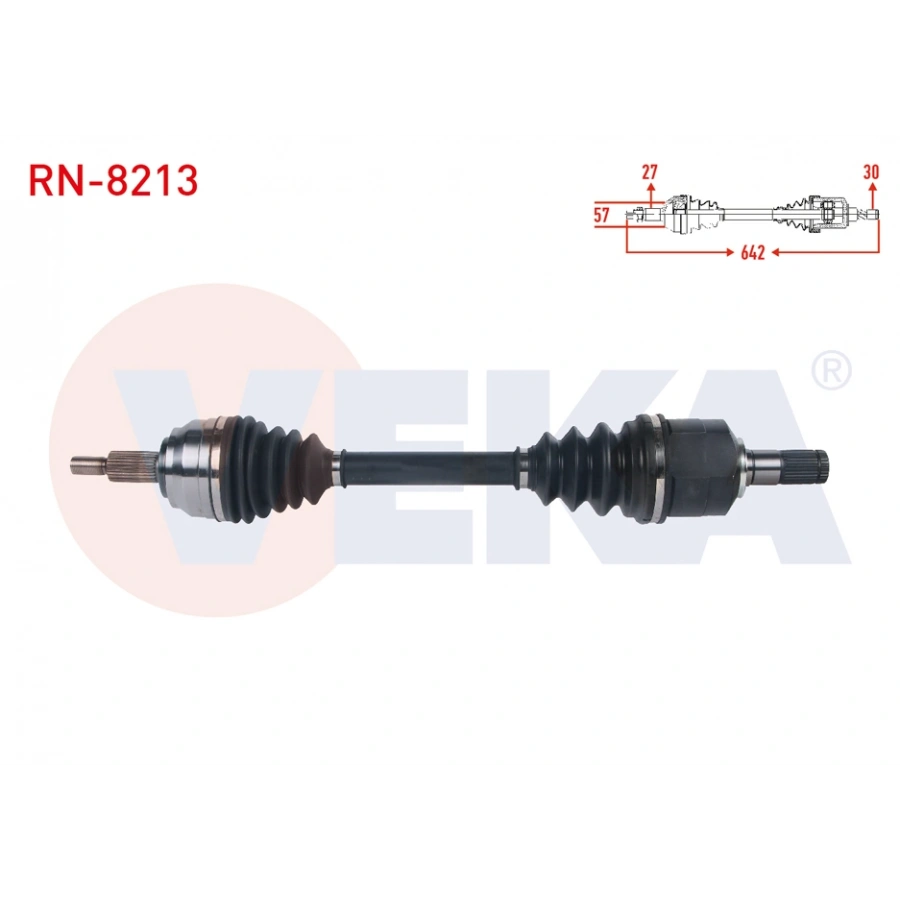 KOMPLE AKS SOL ON RENAULT LAGUNA III 2.0 DCI - 2.0i 16v A-T UZUNLUK 642mm 2007-