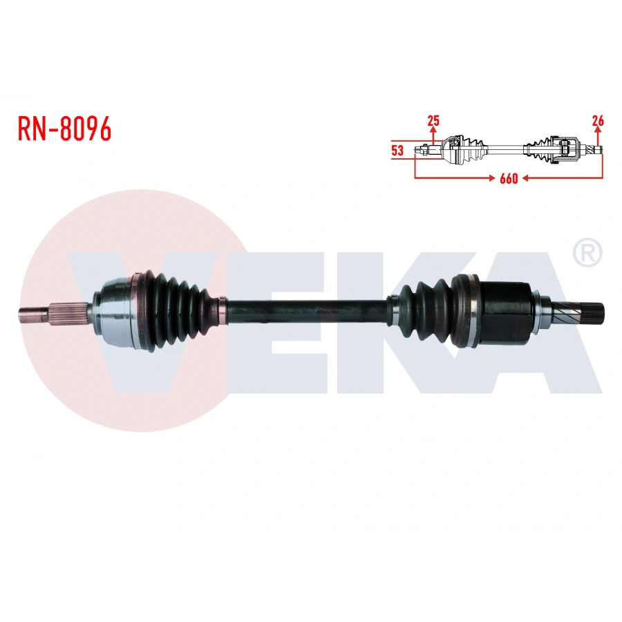 KOMPLE AKS SOL ON RENAULT MEGANE II (BM0/1,CM0/1) 1.5 DCI M-T 6 VITES UZUNLUK 660mm 2002-2008