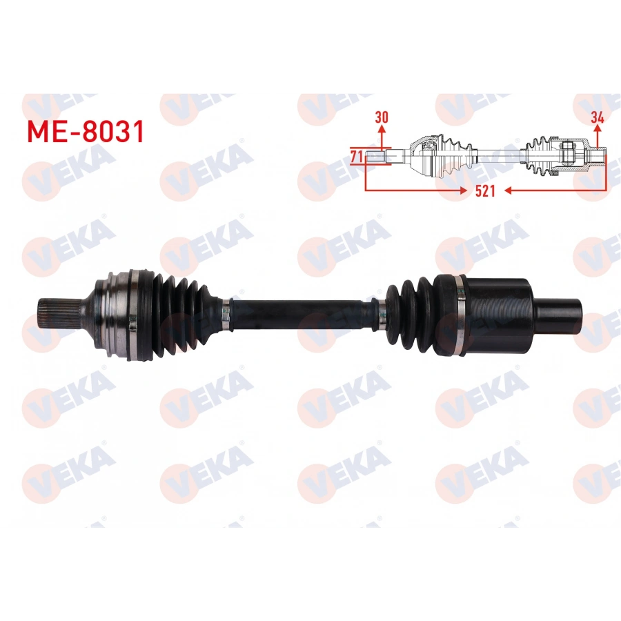 KOMPLE AKS SOL ON UZUNLUK 521mm MERCEDES E SERISI (W212) E250 220 300 350 400 500 4-MATIC 2009-2016 / CLS (C218) CLS250 350 400 BlueTECH 2011-2017