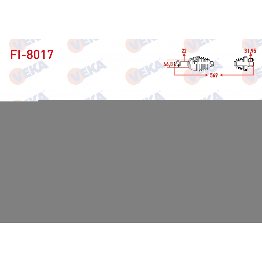 KOMPLE AKS SOL ON UZUNLUK 569 mm FIAT TEMPRA 1.4i - 1.6i 1992-1999