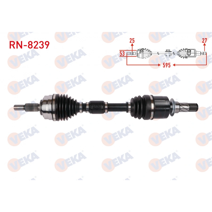 KOMPLE AKS SOL ON UZUNLUK 595mm RENAULT CLIO V 1.3 Tce A-T 2019-