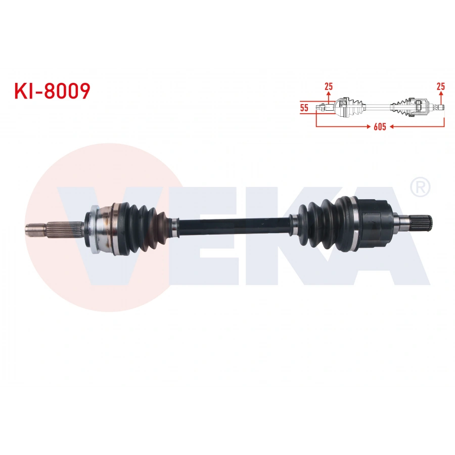 KOMPLE AKS SOL ON UZUNLUK 605mm KIA PICANTO (JA) 1.25 MPI M-T 2017-