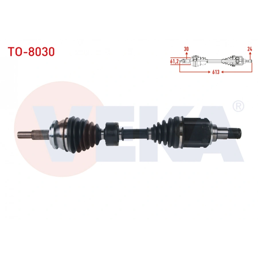 KOMPLE AKS SOL ON UZUNLUK 613mm TOYOTA VERSO (R2) 2.0 D-4D M-T 2009-