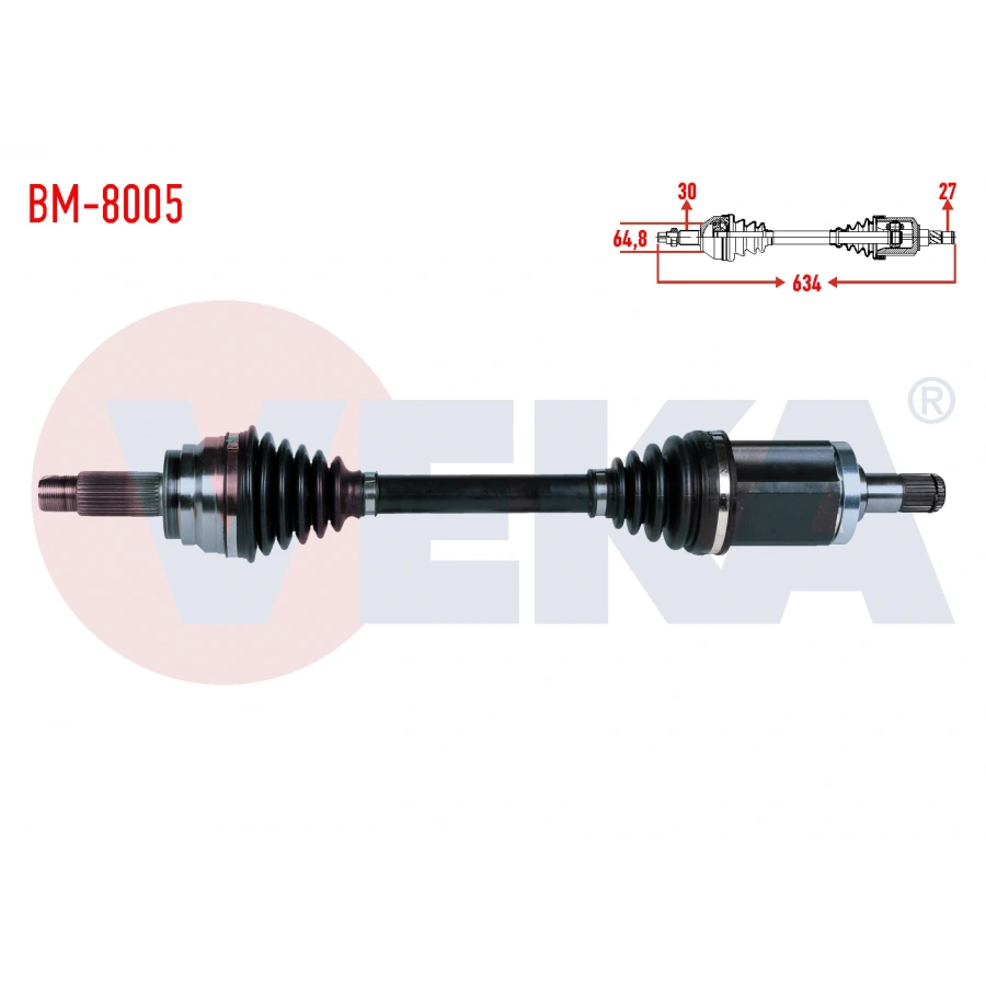 KOMPLE AKS SOL ON UZUNLUK 634mm BMW X5 (E70) 3.0 D 2007-2012