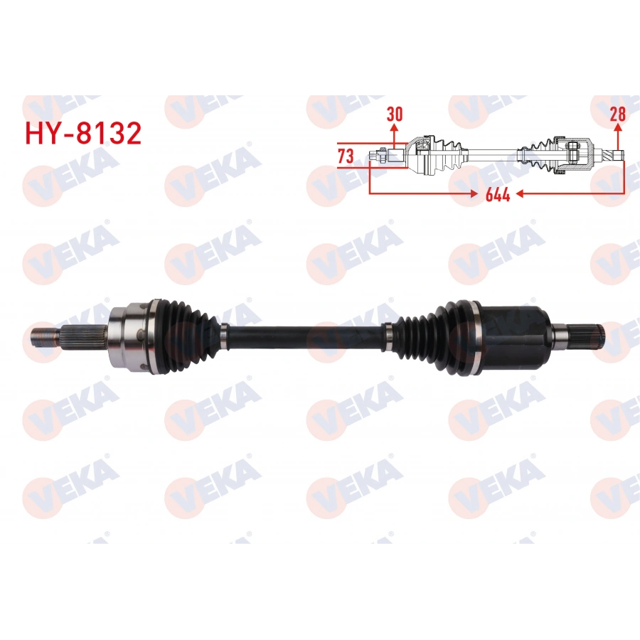 KOMPLE AKS SOL ON UZUNLUK 644mm HYUNDAI TUCSON 1.6 CRDi 2020-
