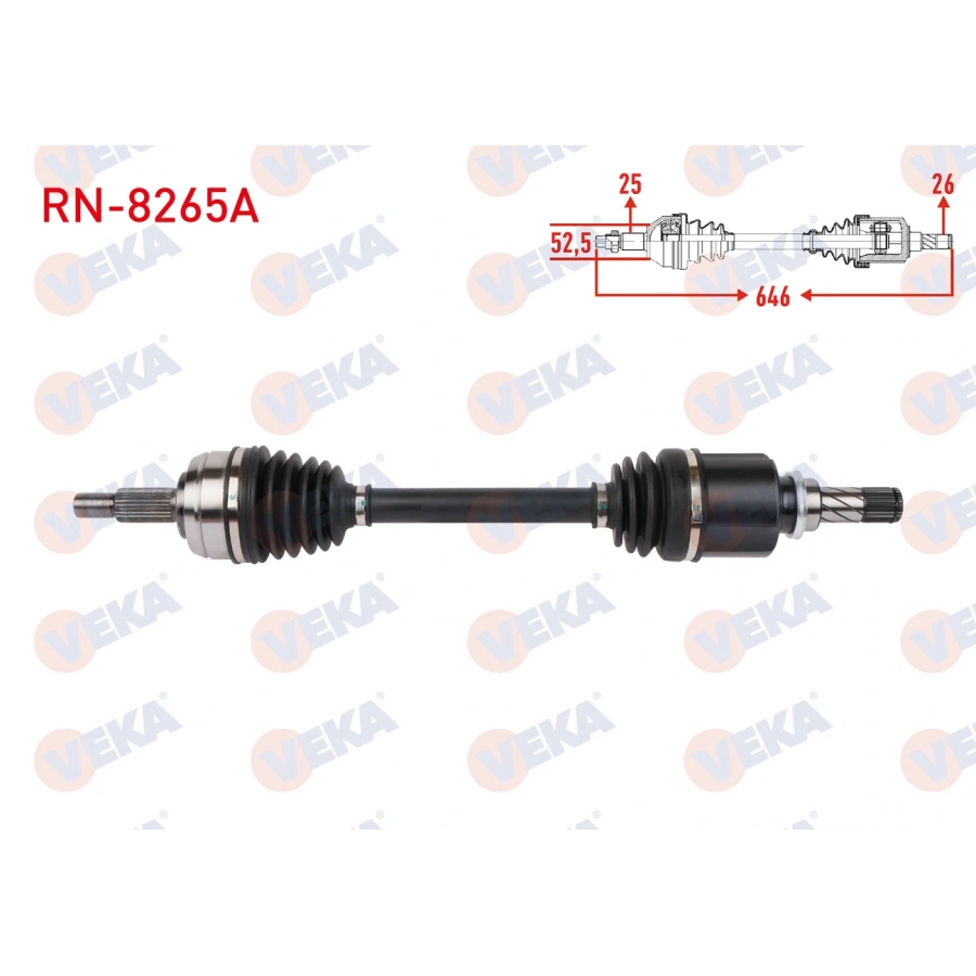 KOMPLE AKS SOL ON UZUNLUK 646mm RENAULT EXPRESS 1.5 BlueDCi M-T 2021-