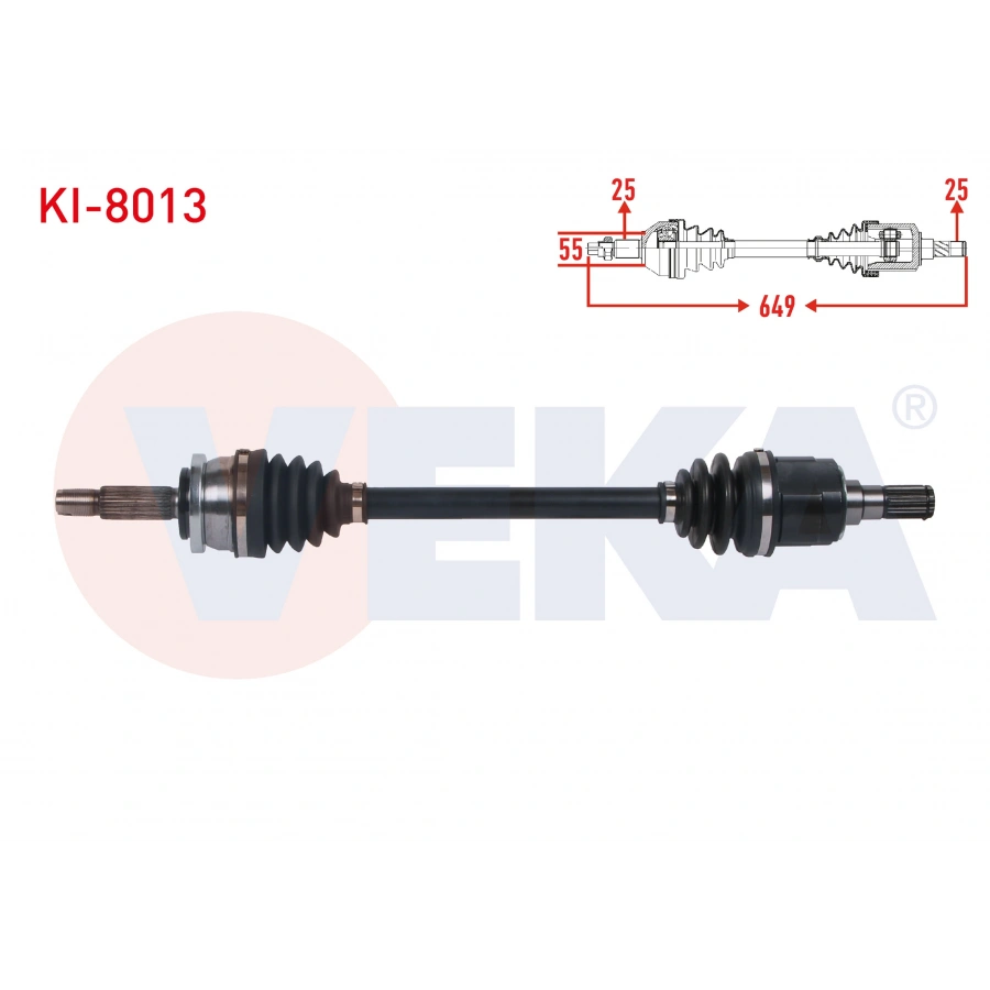 KOMPLE AKS SOL ON UZUNLUK 649mm KIA PICANTO (JA) 1.0 M-T 2018-