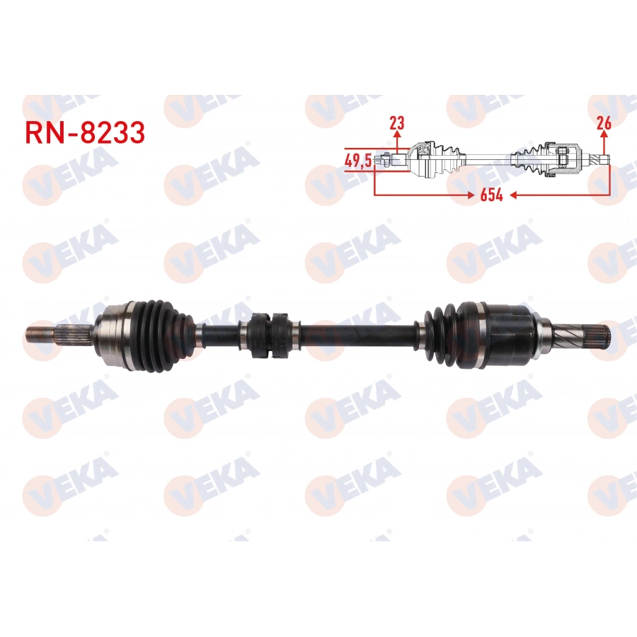 KOMPLE AKS SOL ON UZUNLUK 654mm RENAULT CLIO V 1.0 SCe M-T 2020-