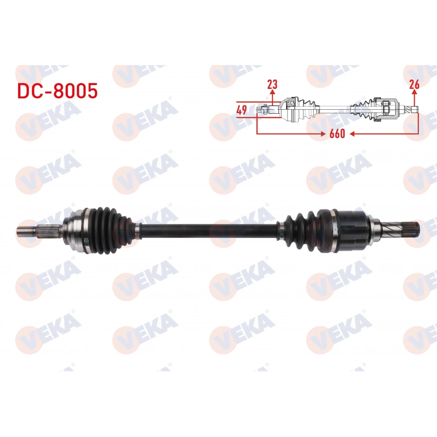KOMPLE AKS SOL ON UZUNLUK 660mm DACIA LOGAN II / SANDERO II 1.0 SCE 6 M-T 2016-