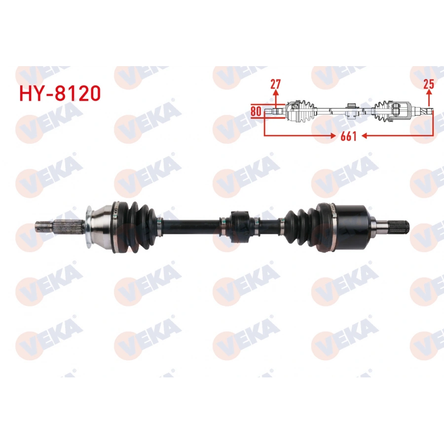 KOMPLE AKS SOL ON UZUNLUK 661mm HYUNDAI SONATA IV 2.0 16V 1998-2004