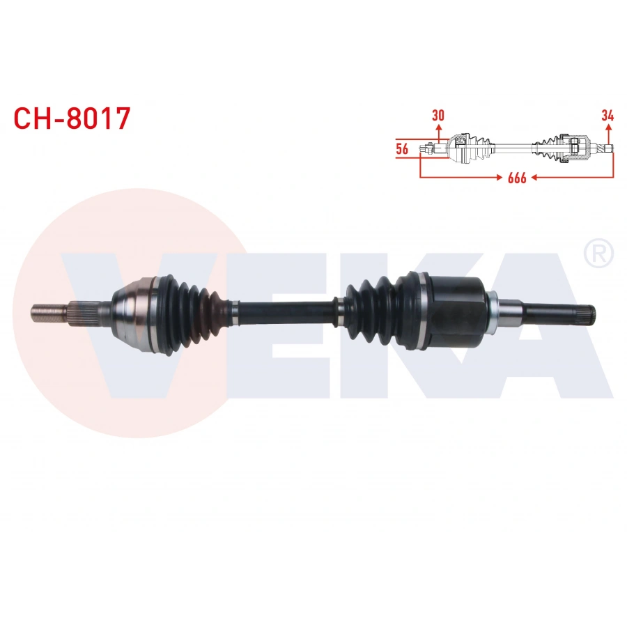 KOMPLE AKS SOL ON UZUNLUK 666mm CHEVROLET CAPTIVA (C100, C140) 2.0 D 2011-