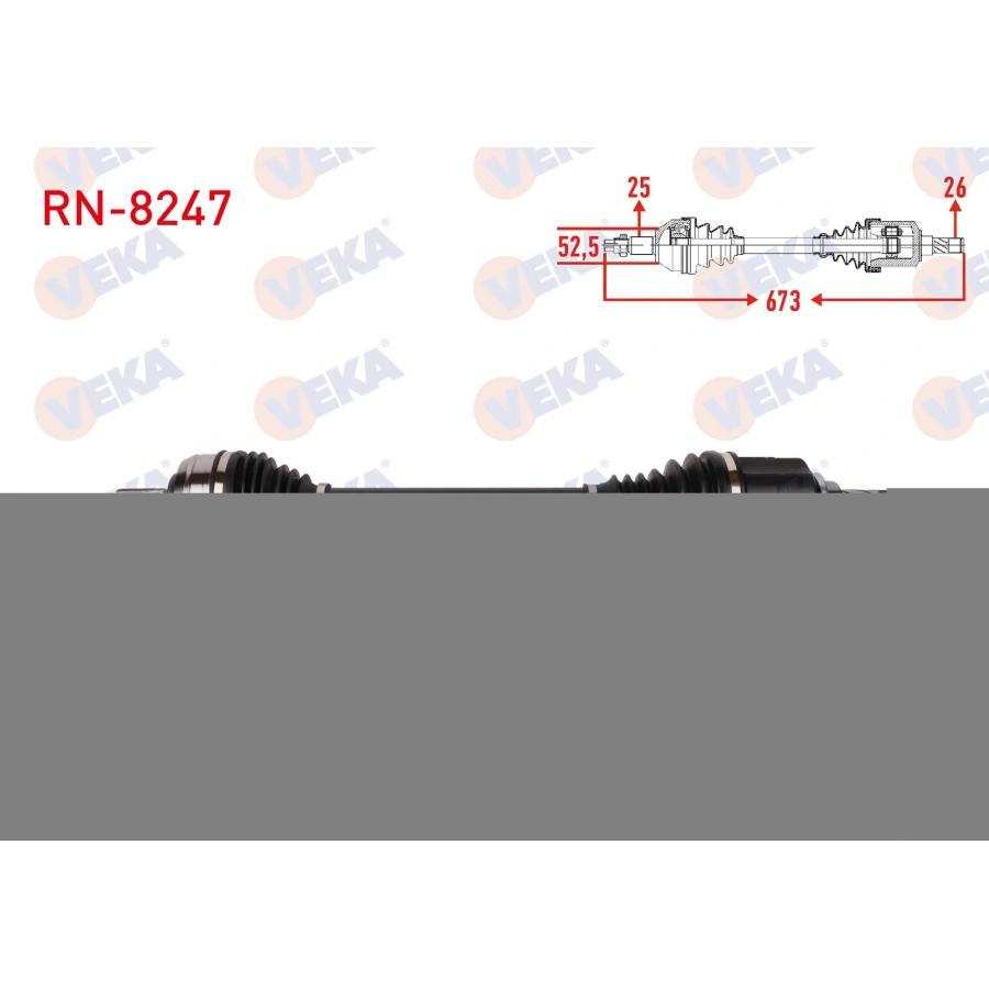KOMPLE AKS SOL ON UZUNLUK 673mm RENAULT CAPTUR I 1.3 TCE M-T 2018-