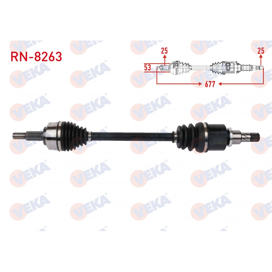KOMPLE AKS SOL ON UZUNLUK 677mm RENAULT TALIANT 1.0 TCe 2021-