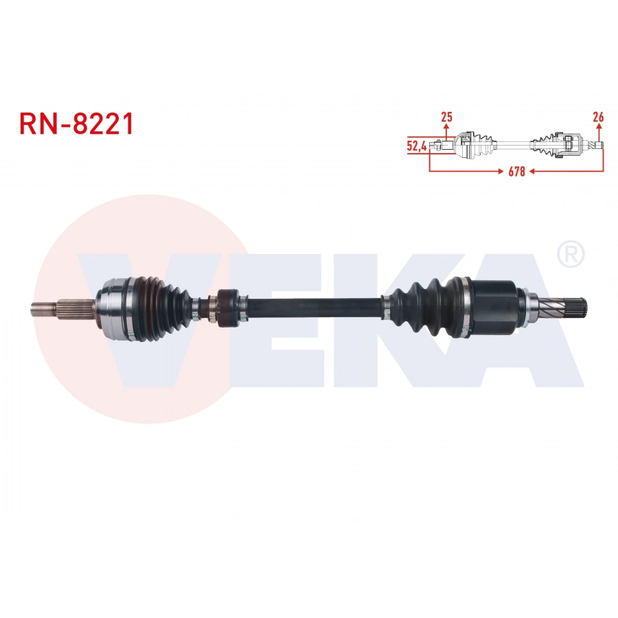 KOMPLE AKS SOL ON UZUNLUK 678mm RENAULT CAPTUR 1.5 DCI MT 6 ILERI 2013-