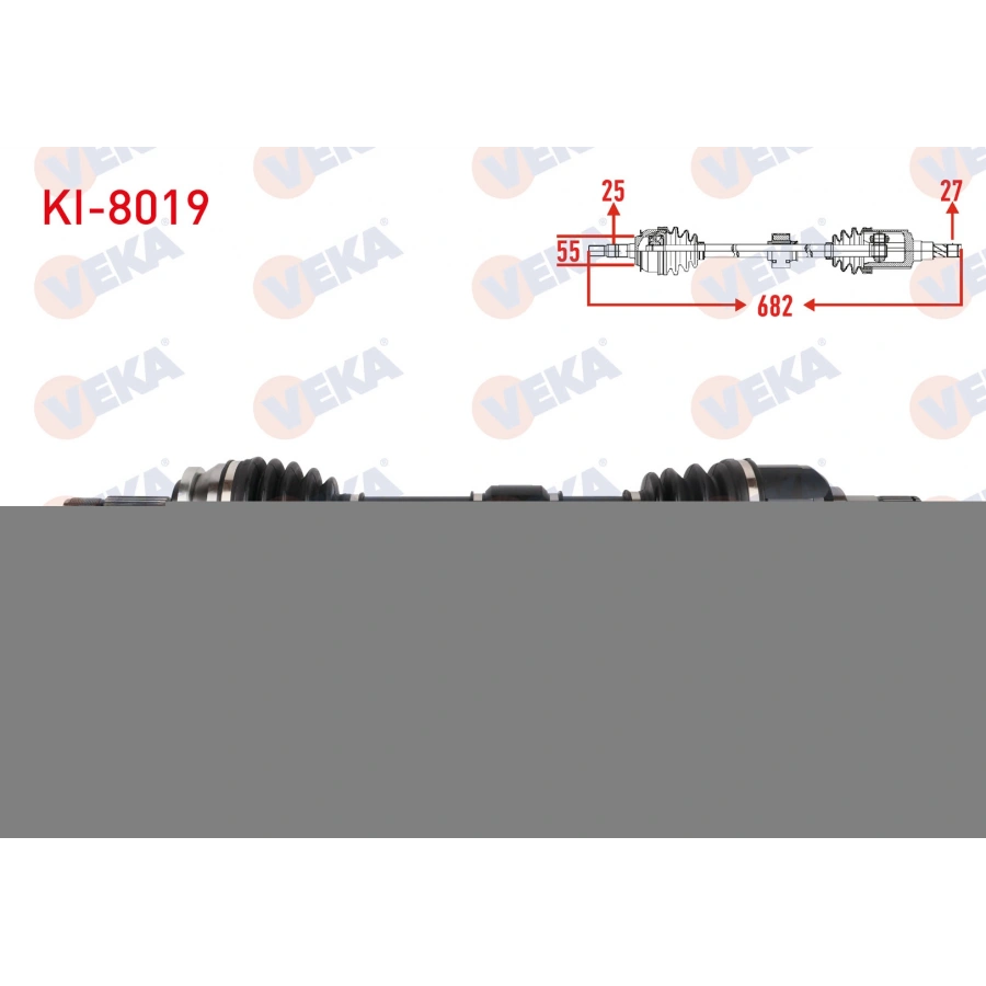 KOMPLE AKS SOL ON UZUNLUK 682mm KIA STONIC 1.0 T-GDI 7 DCT 2017-