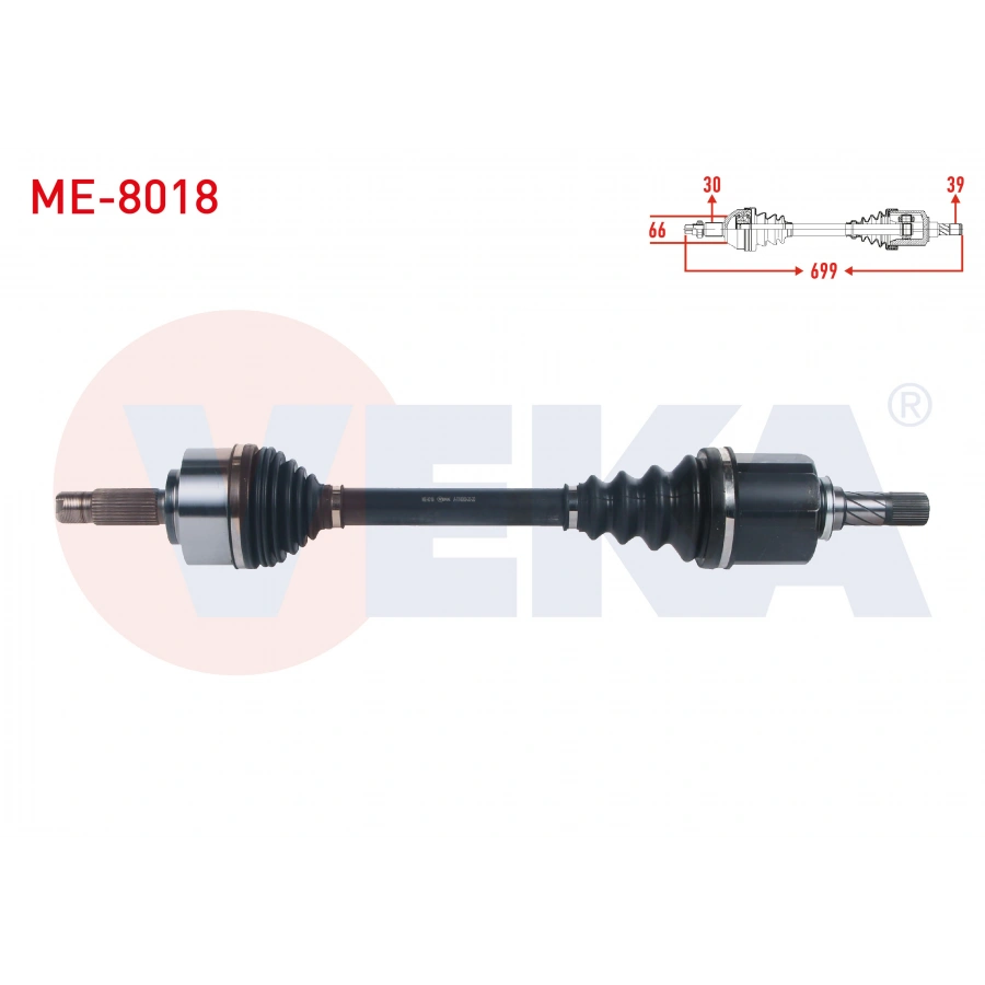 KOMPLE AKS SOL ON UZUNLUK 699mm MERCEDES VITO (W447) 111 CDI - 114 CDI - 116 CDI 2014-