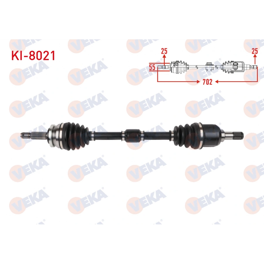 KOMPLE AKS SOL ON UZUNLUK 702mm KIA STONIC 1.0 T-GDI 6 M-T 2017-