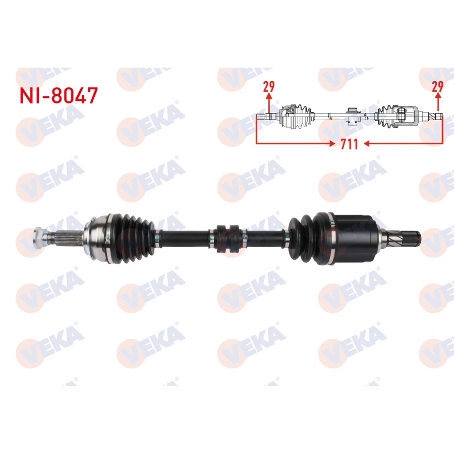 KOMPLE AKS SOL ON UZUNLUK 711mm NISSAN X-TRAIL (T33) 2022-