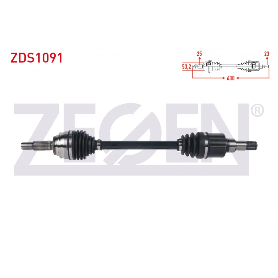 KOMPLE AKS SOL ON UZUZNLUK 630mm FORD FIESTA VII 1.5 TDCI M-T 6 ILERI 2017-