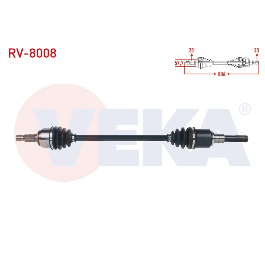 KOMPLE AKS SOL-SAG ARKA UZUNLUK 806mm LAND ROVER FREELANDER 1.8 16v - 2.0 DI - 2.0 TD4 - 2.5i 1998-2007