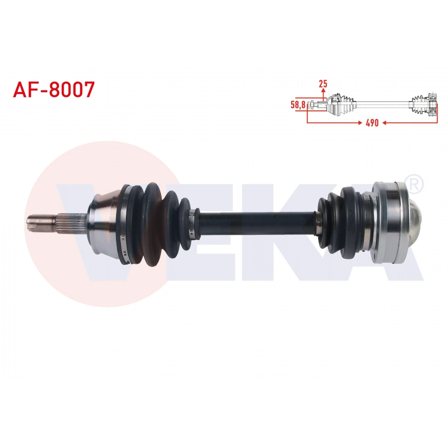 KOMPLE AKS SOL-SAG ON UZUNLUK 490mm ALFA ROMEO 156 (932) 1.6 TS - 2.0 TS - 2.0 JTS 1997-2005