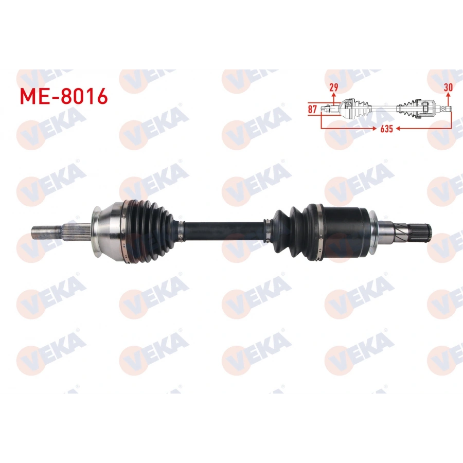 KOMPLE AKS SOL-SAG ON UZUNLUK 635mm MERCEDES X 250 d (470) 2017-/ NISSAN NAVARA NP300 (D23) 2.3 DCI 2015-