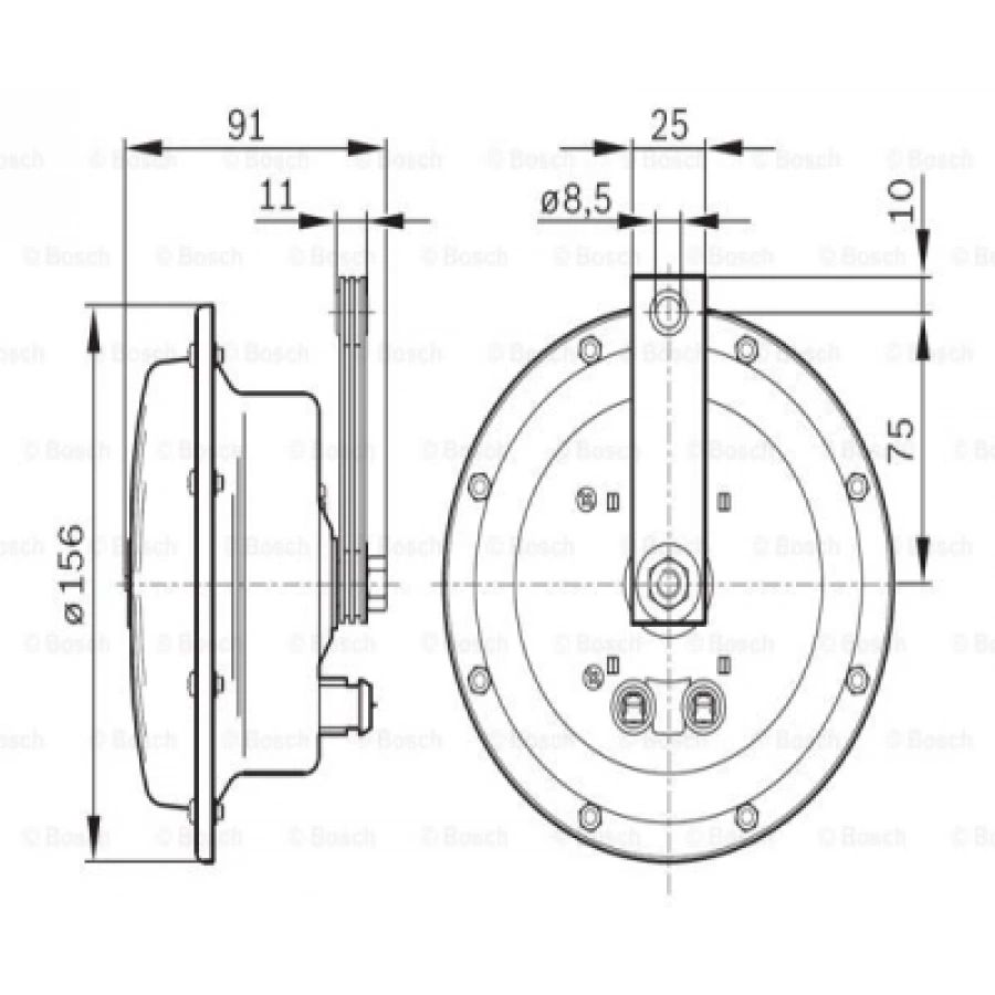 KORNA SET 12V-50W-325hz KROM