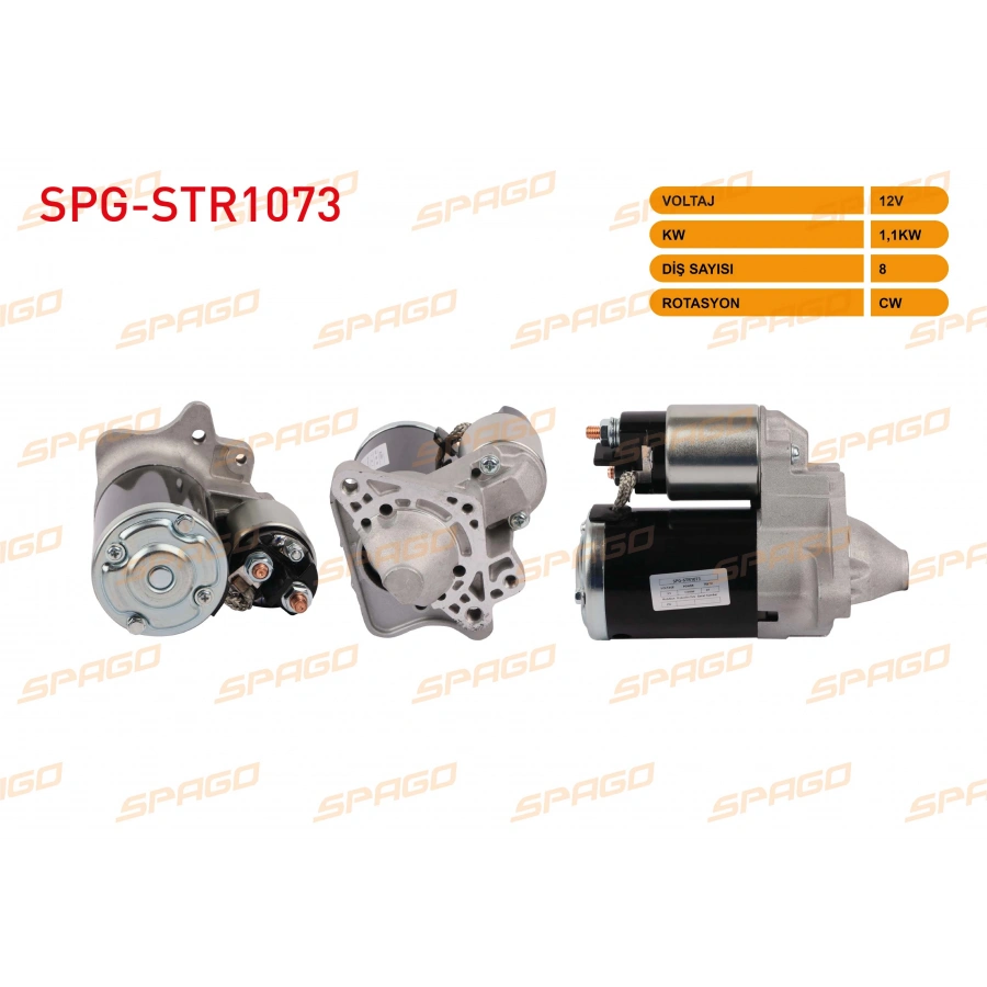 MARS MOTORU 12V 0.85KW 8 DIS CW CLIO III 05-14 - MODUS 04-10 (BENZINLI ARACLAR ICIN)