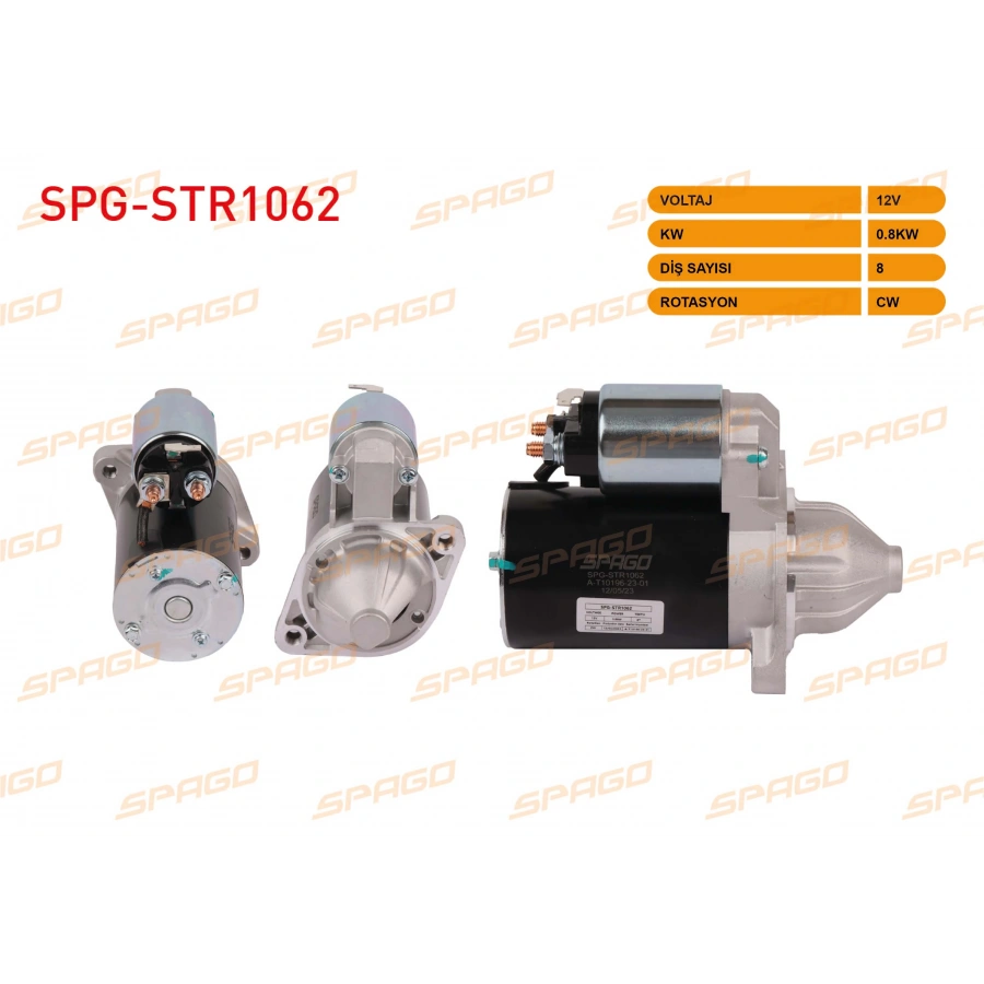 MARS MOTORU 12V 0.8KW 8 DIS CW (STR3410) ACCENT 94-10 - ELANTRA 00-06 - GETZ 02-10 (BENZINLI ARACLAR ICIN)