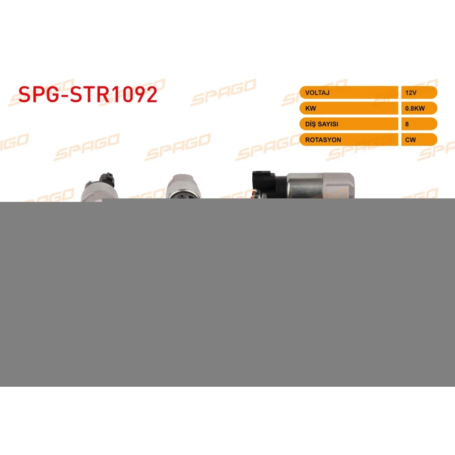 MARS MOTORU 12V 0.9KW 8 DIS CW RIO III 11-17 - PICANTO 11-17 / i10 08-13 - i20 08-15 (1.0 1.2 BENZINLI ARACLAR ICIN)