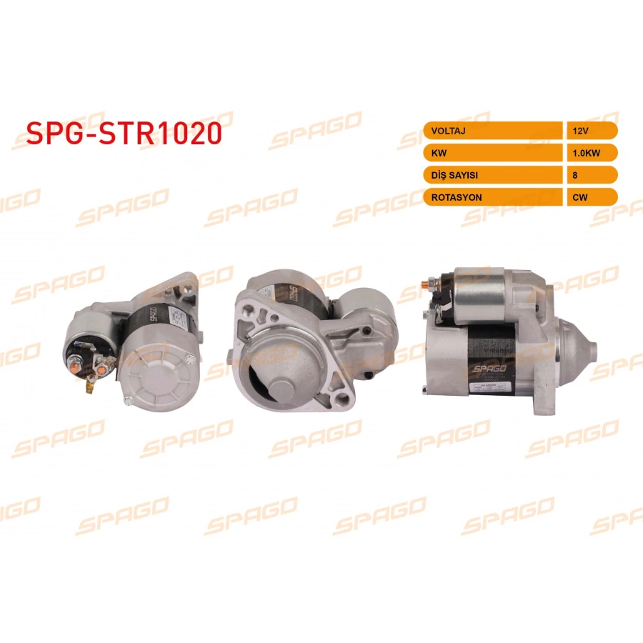 MARS MOTORU 12V 1.0KW 8 DIS CW (STR3270) MICRA 92-10 / NOTE 06-13 (1.2 1.4 BENZINLI ARACLAR ICIN)