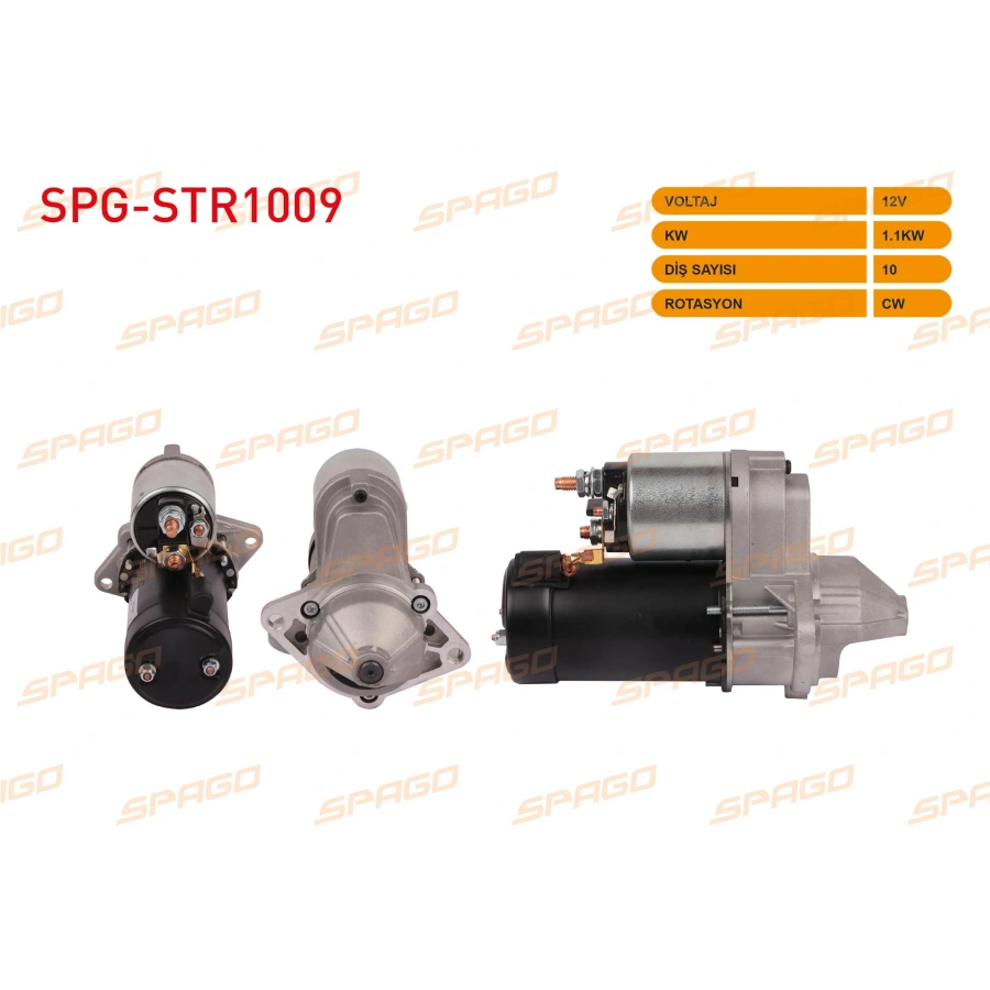 MARS MOTORU 12V 1.1KW 10 DIS CW (STR3010) ASTRA F G H 91-10 - VECTRA 88-08 - CORSA 82-03 (1.2 1.4 1.6 BENZINLI ARACLAR ICIN)