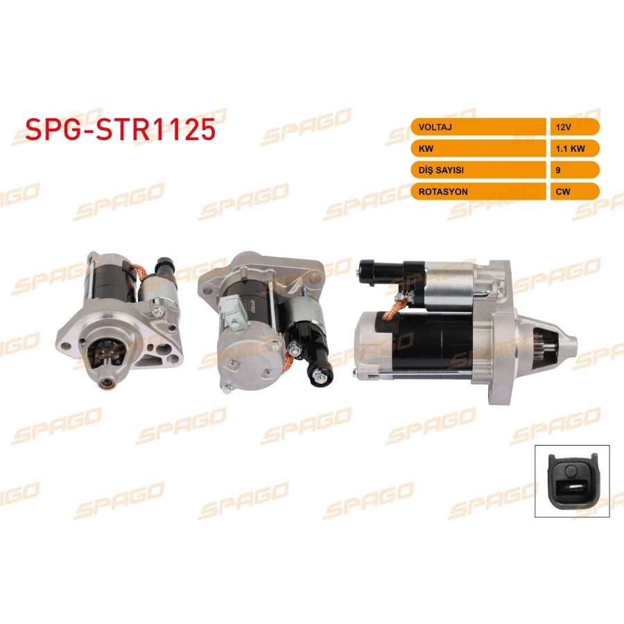 MARS MOTORU 12V 1.1KW 9 DIS CW (STR4840) CIVIC 05-12 - ACCORD 08-15 - CR-V 06-12