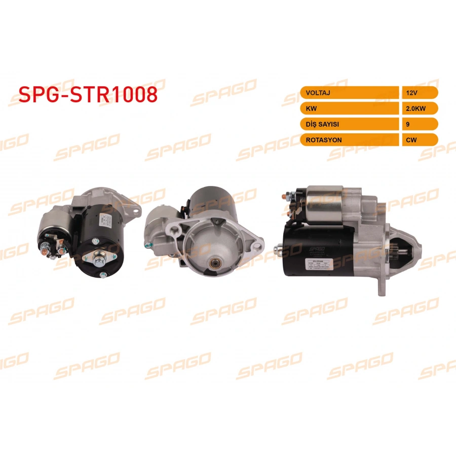 MARS MOTORU 12V 1.1KW 9 DIS CW (STR5123) ASTRA F G 91-04 - VECTRA 95-01 - OMEGA 94-03 (1.8 2.0 2.2 BENZINLI ARACLAR ICIN)