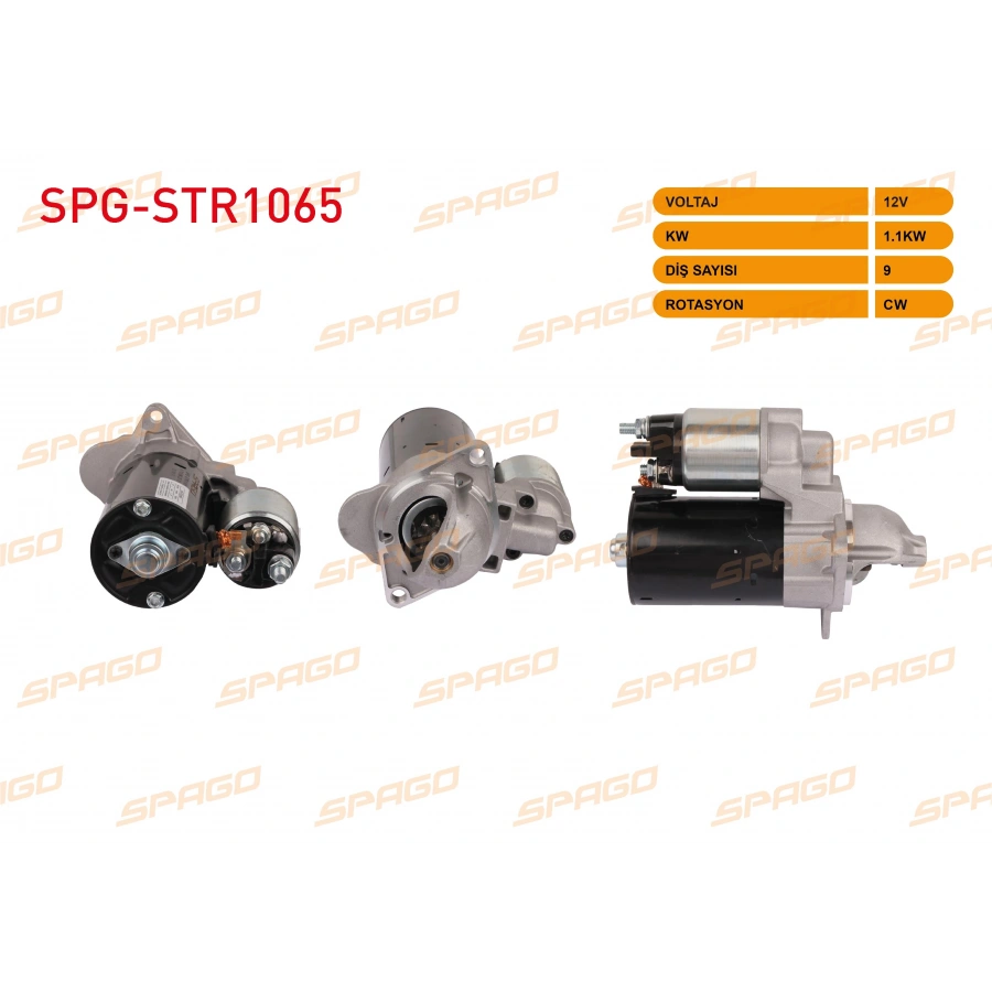 MARS MOTORU 12V 1.1KW 9 DIS CW (STR5129) ASTRA J - CORSA D E - MOKKA 12-16 (1.2 1.4 BENZINLI START-STOPSUZ ARACLAR ICIN)